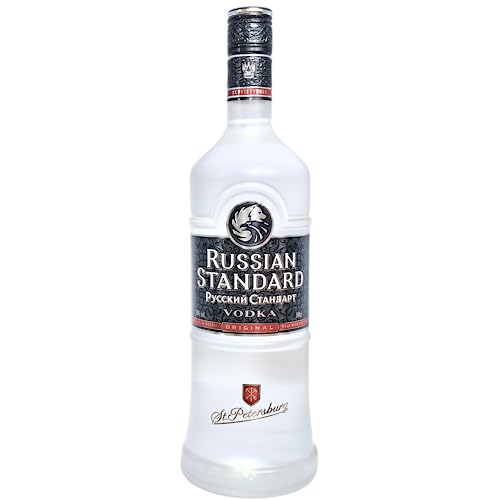 Russian Standard Vodka Orginal (1 x 1000 ml), russischer Vodka aus St. Petersburg, Premium-Vodka mit Winterweizen und klarem Gletscherwasser, reiner und weicher Geschmack, 40 % Alk. | 1l (1er Pack)