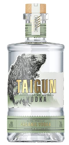 TAIGUN® Bio-Premium-Wodka, aus 100% Prärie-Bio-Winterweizen und reinstem Gletscherwasser hergestellt, nachhaltig, der hochwertigste Weizen Vodka der Welt (0.5 l)