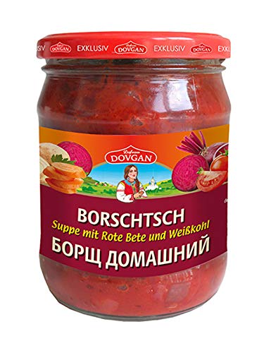 Dovgan Borschtsch Suppe mit Rote Bete und Weißkohl, 5er Pack (5 x 480 g)